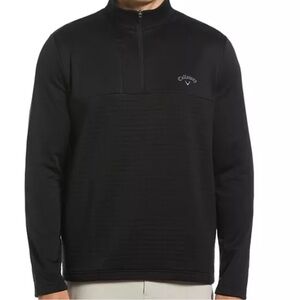 Callaway 1/4 Zip Golf Pullover, Black Cavier, XL, NWT, MSRP $88